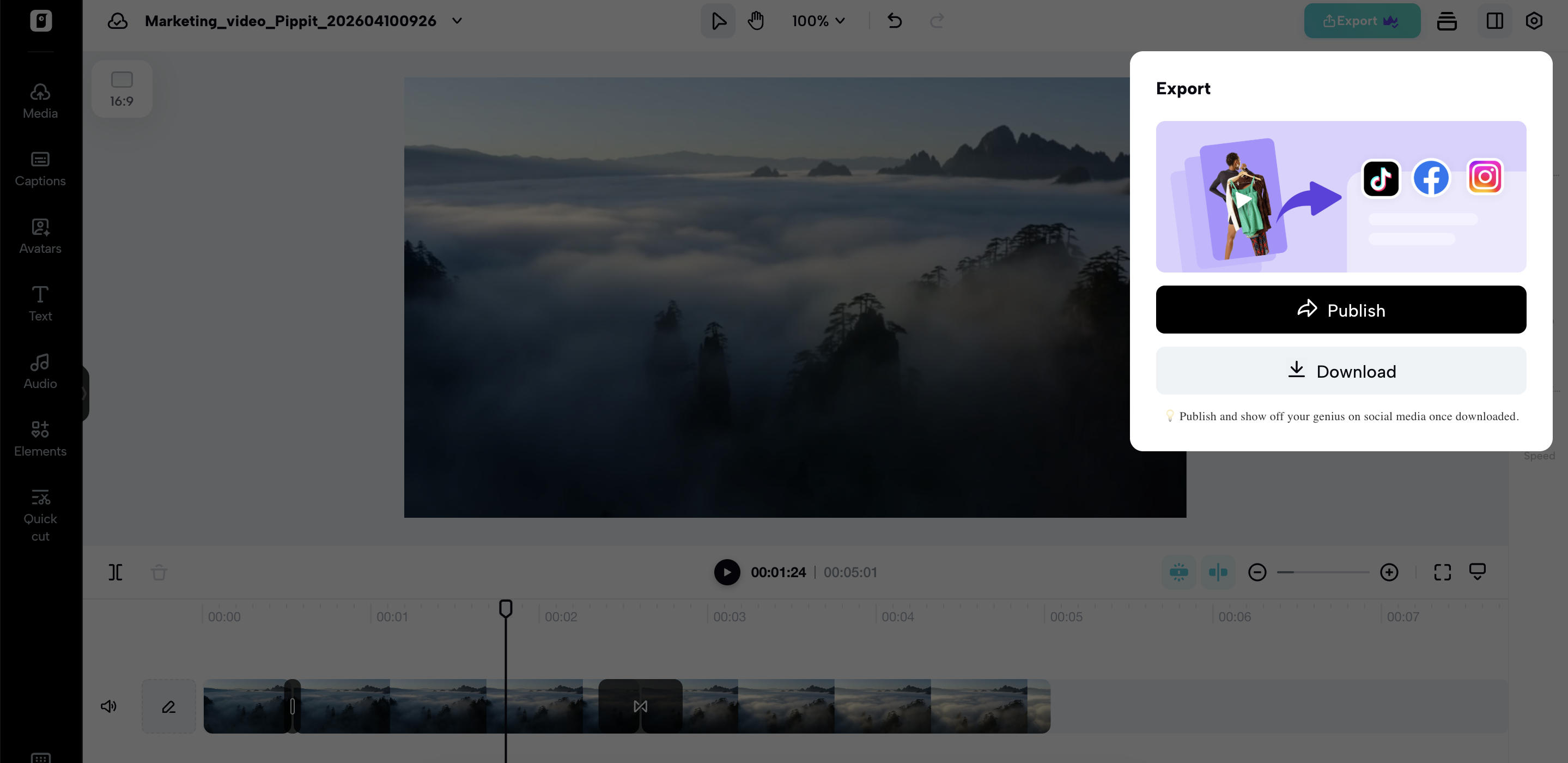 Export your video