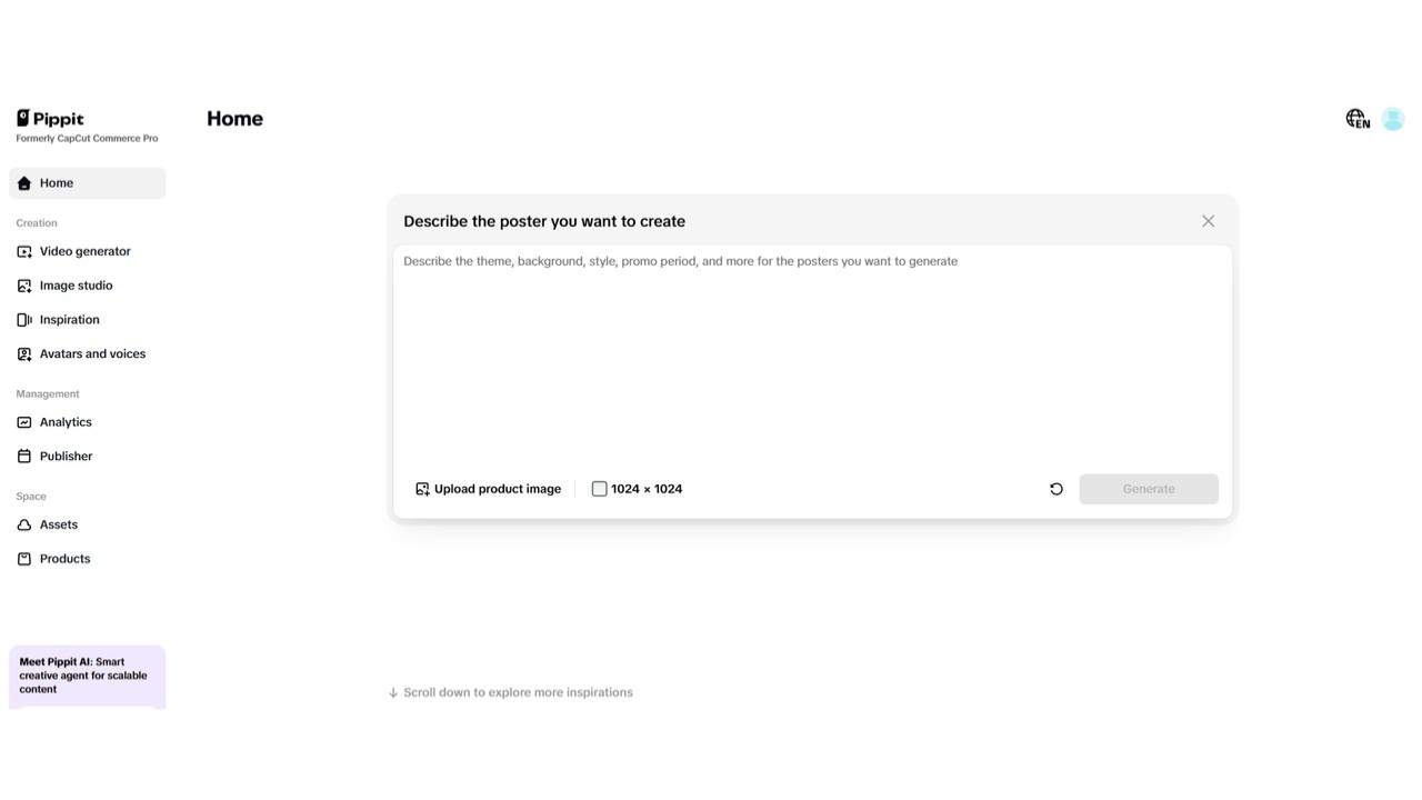 AI-powered flyer generation