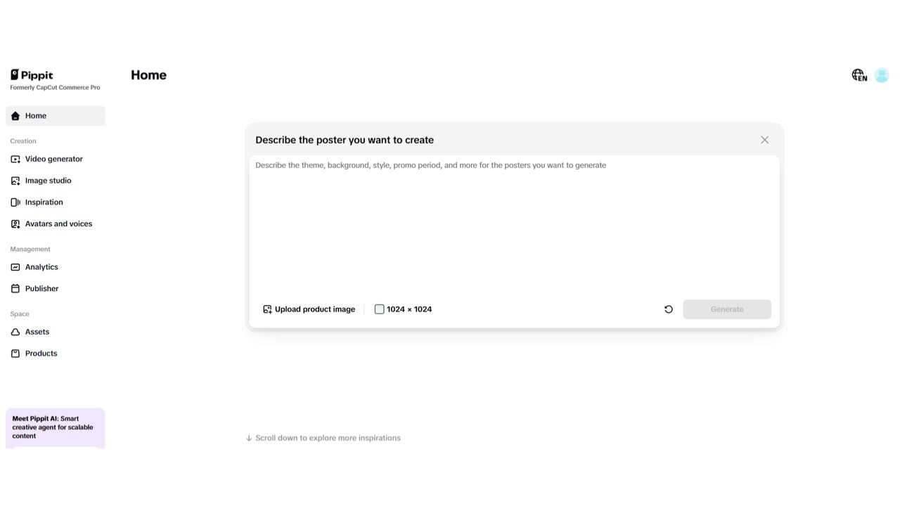 AI-powered flyer generation