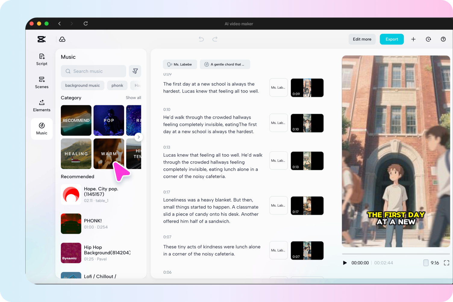 Auto-create visuals with an AI video template generator
