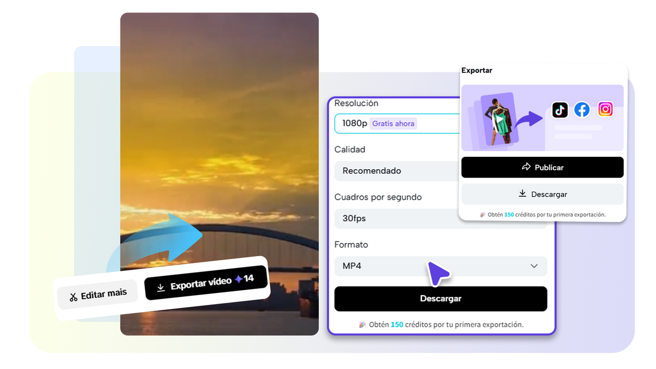 Exportar video de alta calidad.
