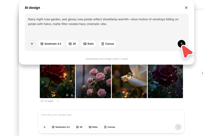 Edit your Valentine's Day roses images