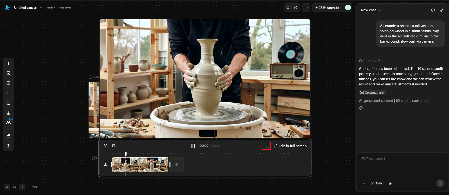 Arrange on the timeline and export