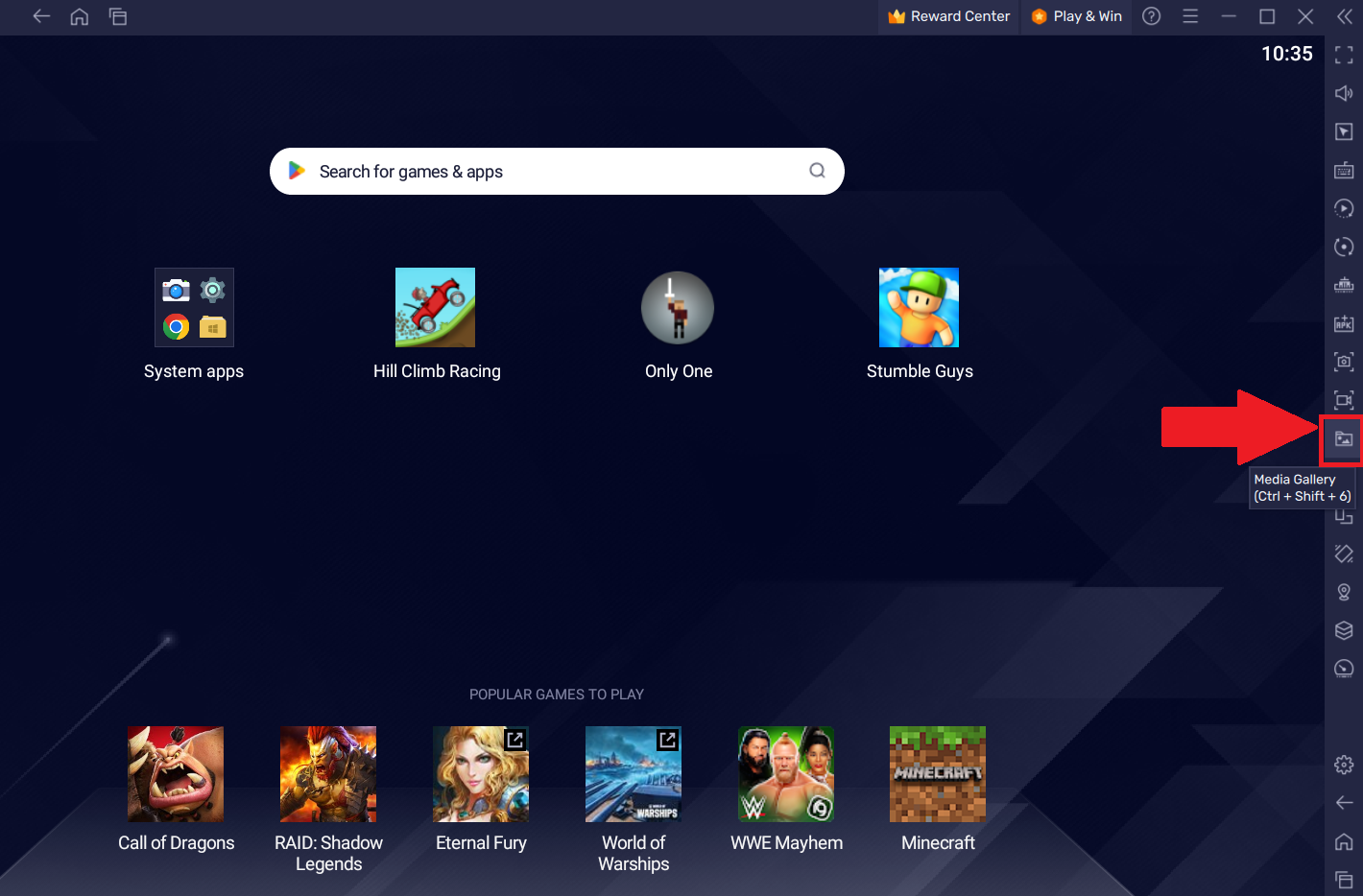 Membuka BlueStack untuk mengakses XRecorder untuk PC