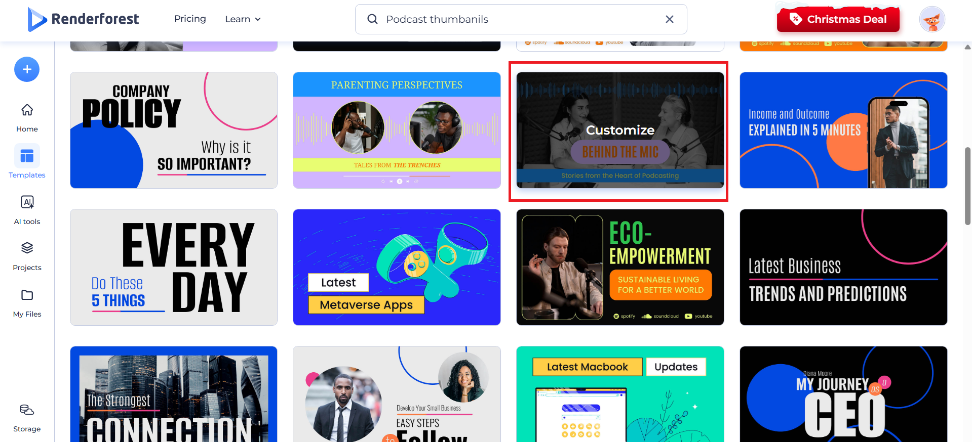 Choose and customize a template