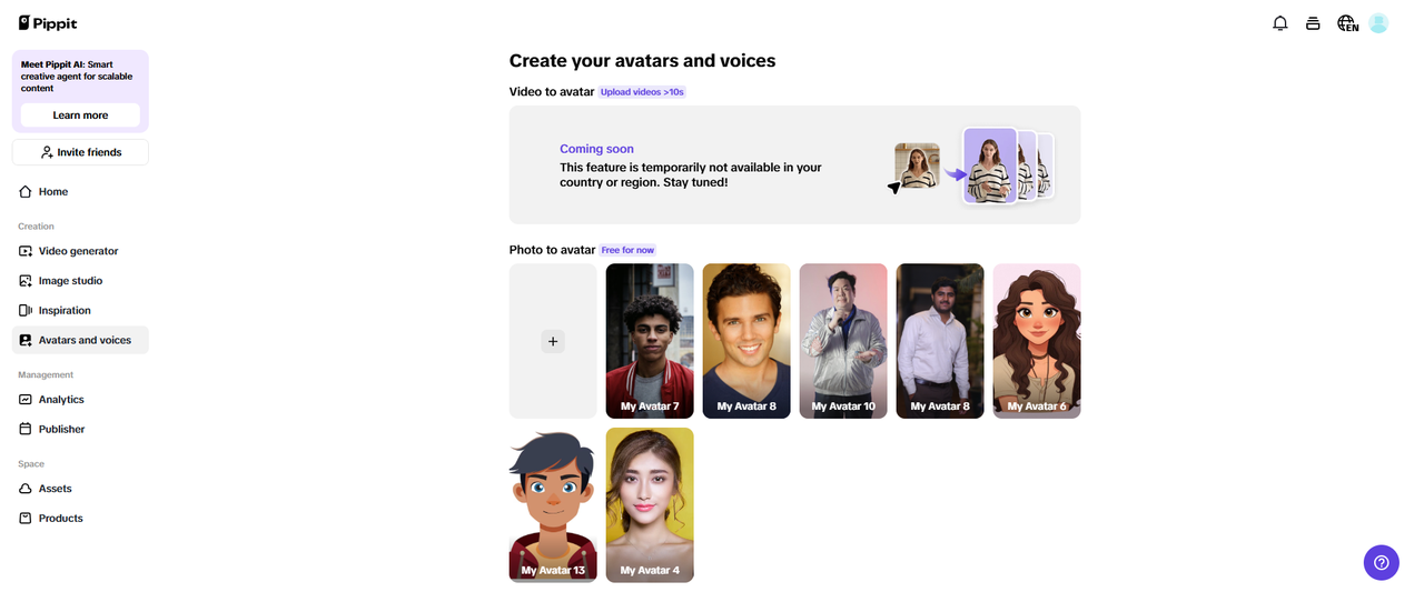 Vivid avatars for customizable content