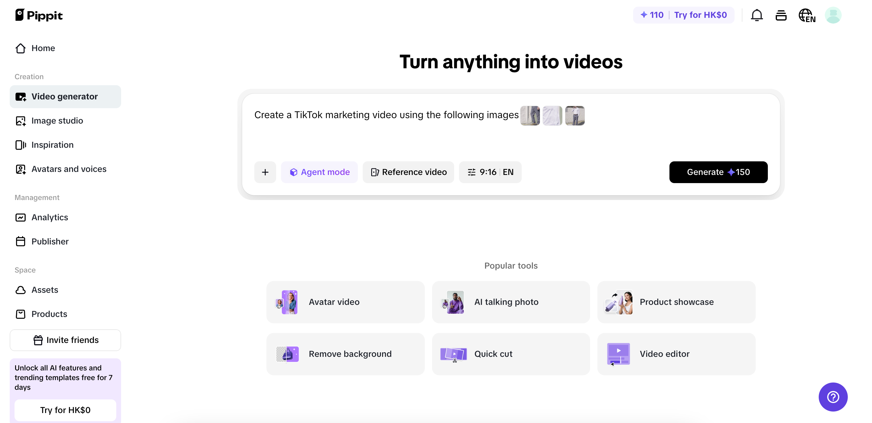 Image to video creation