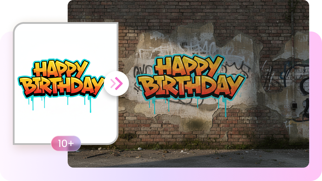 Customizable text fonts for graffiti design