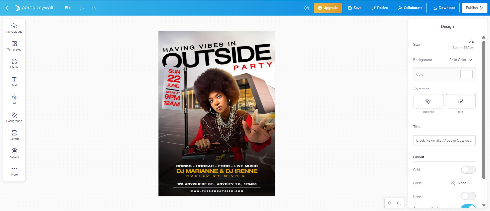 nightclub flyer templates