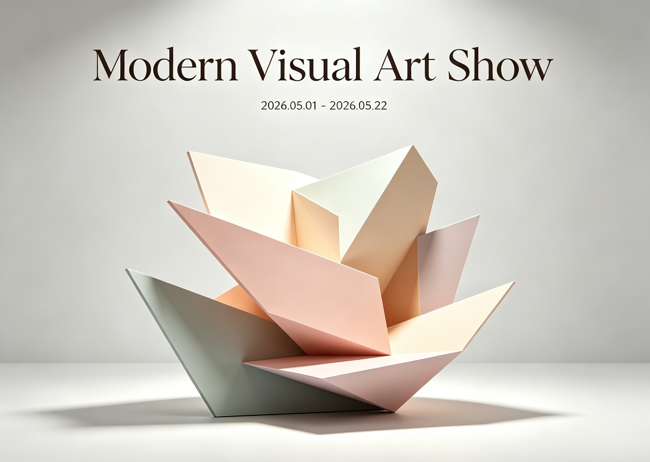 Generate an artistic poster for “Modern Visual Art Show”