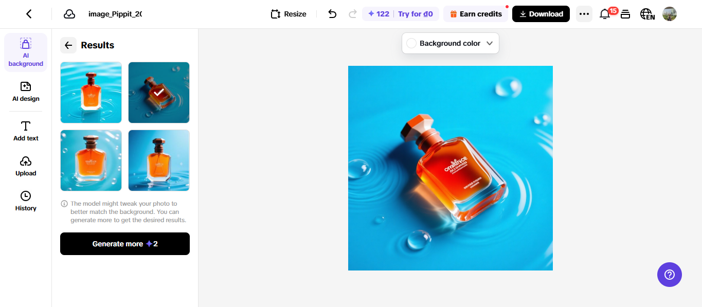 AI background changer