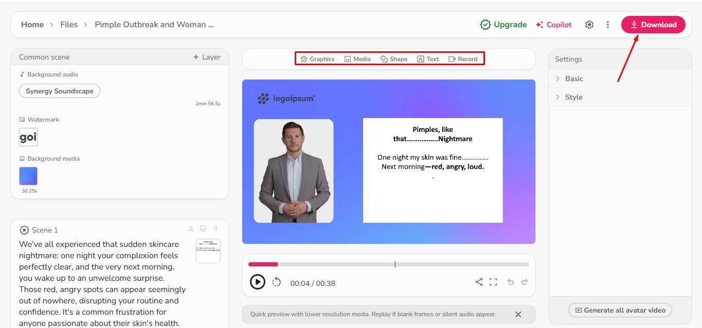Laden Sie Ihr Video herunter