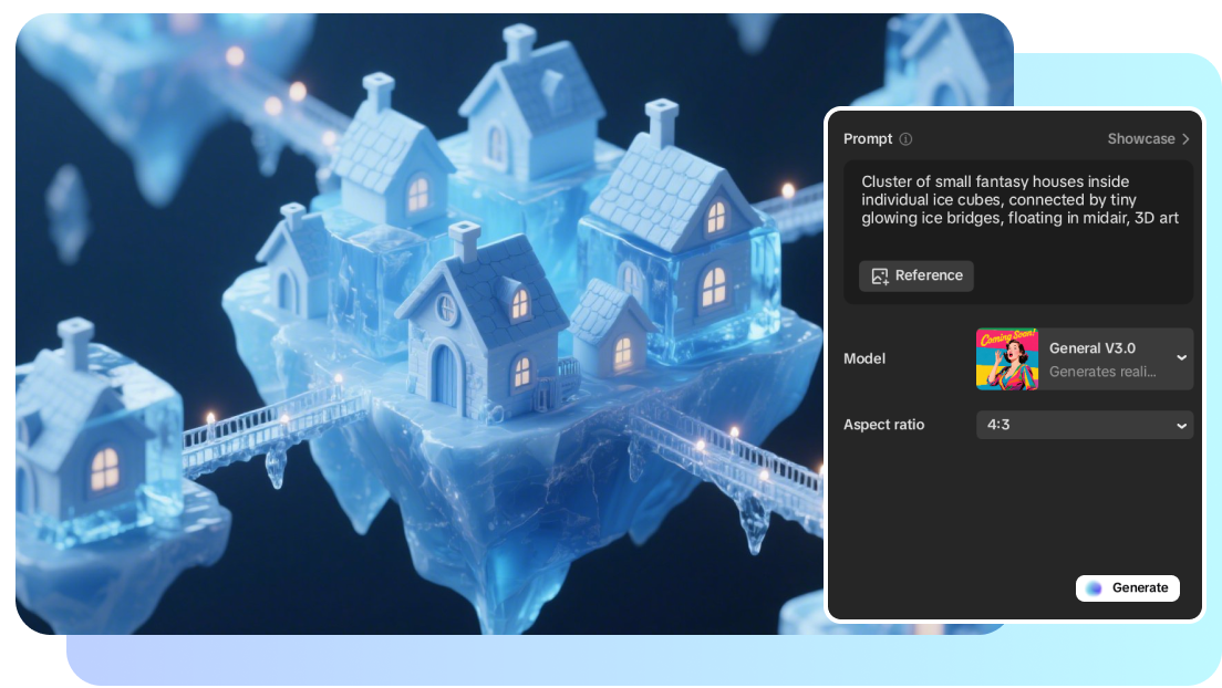 Interface of CapCut's AI image generator from text