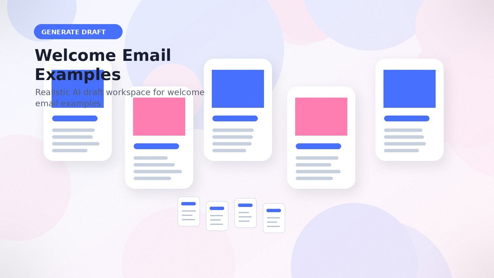Welcome Email Examples realistic generate draft visual for welcome email examples