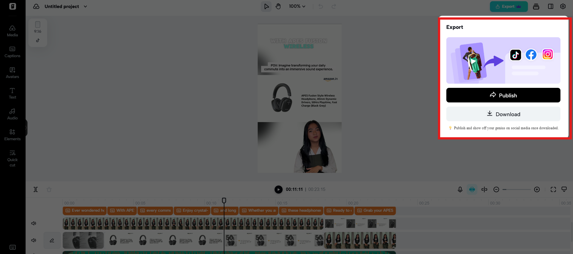 Export video