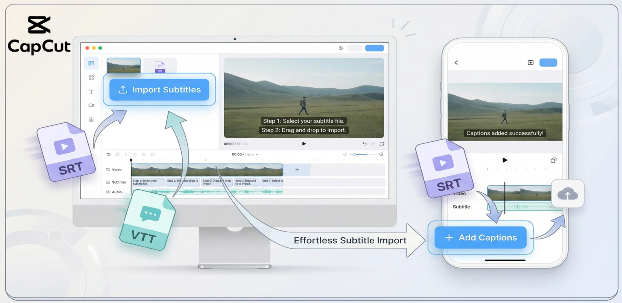 import subtitles on CapCut