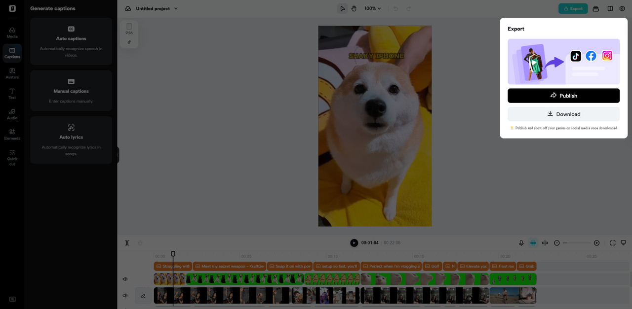 Export your video