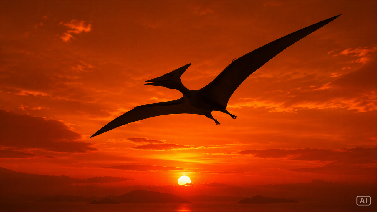 AI flying pterodactyl image generated by Pippit