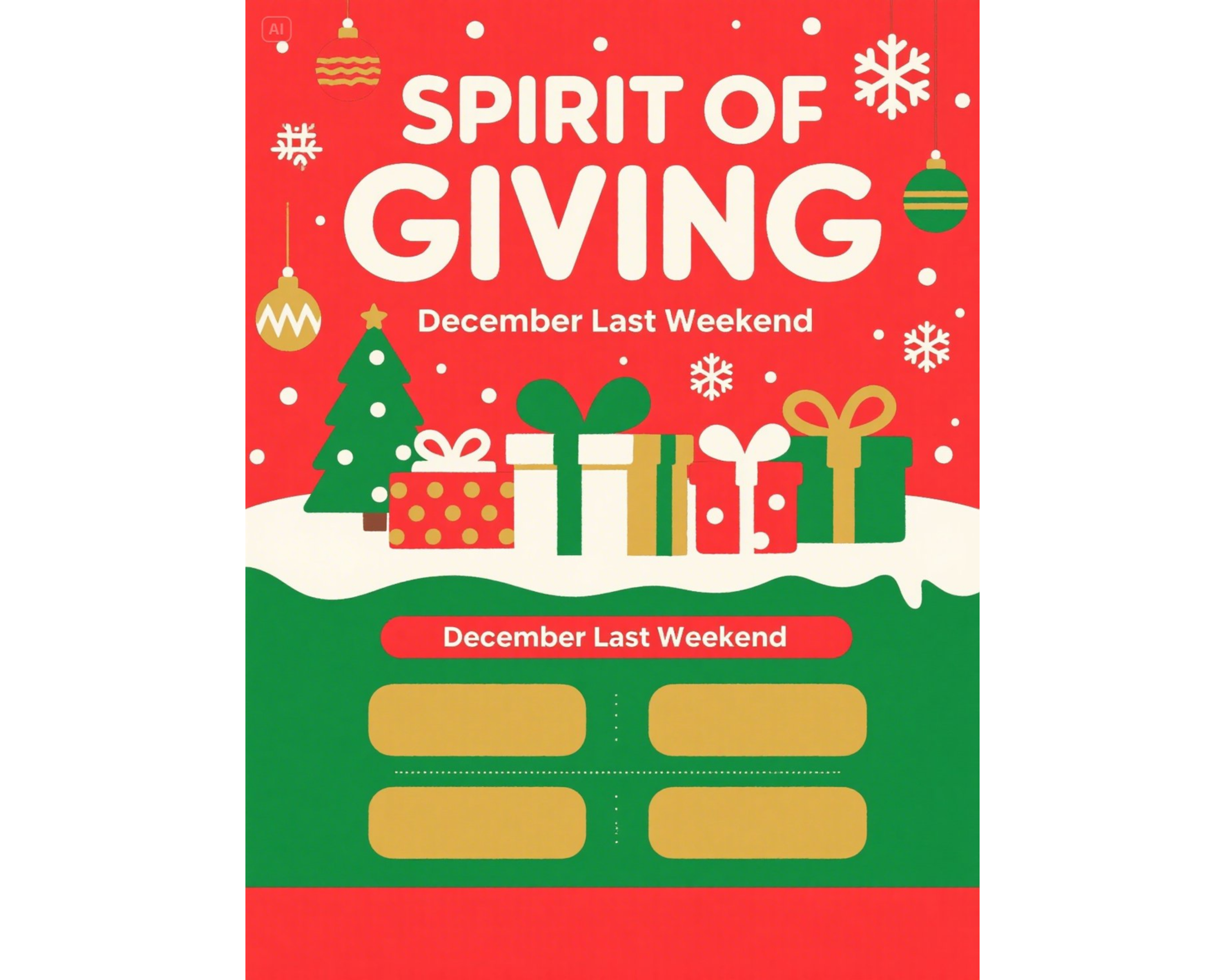 Holiday food drive flyer