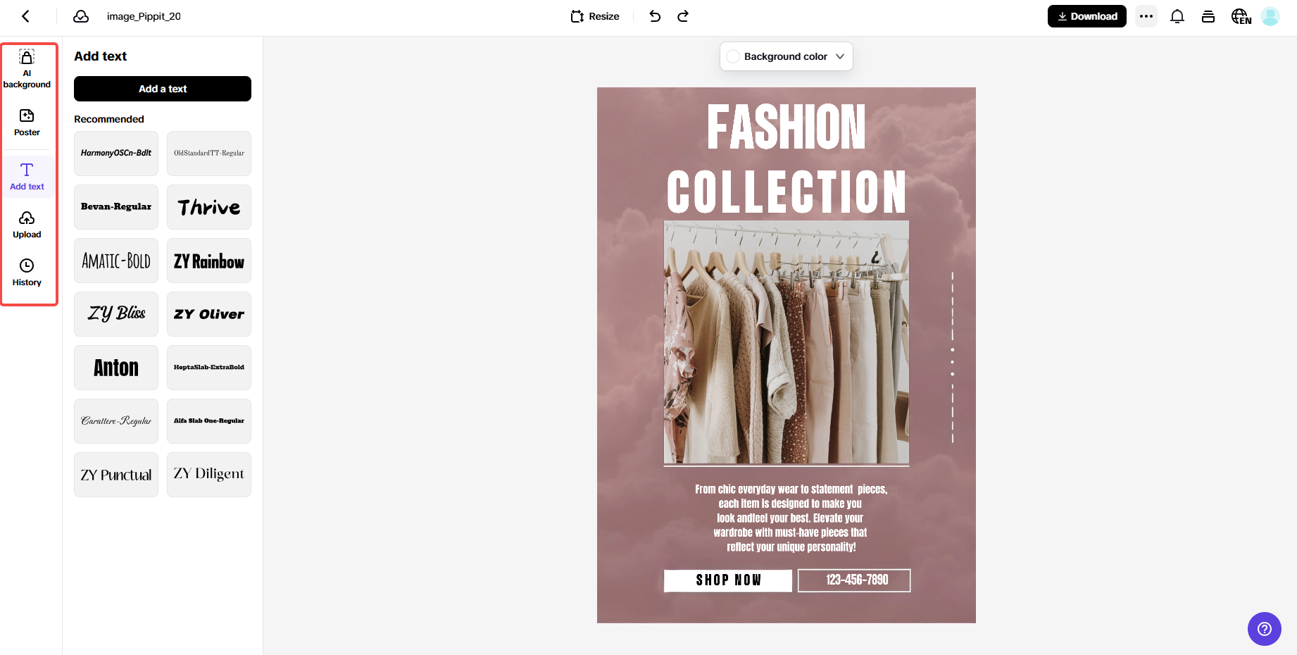 Customize your poster