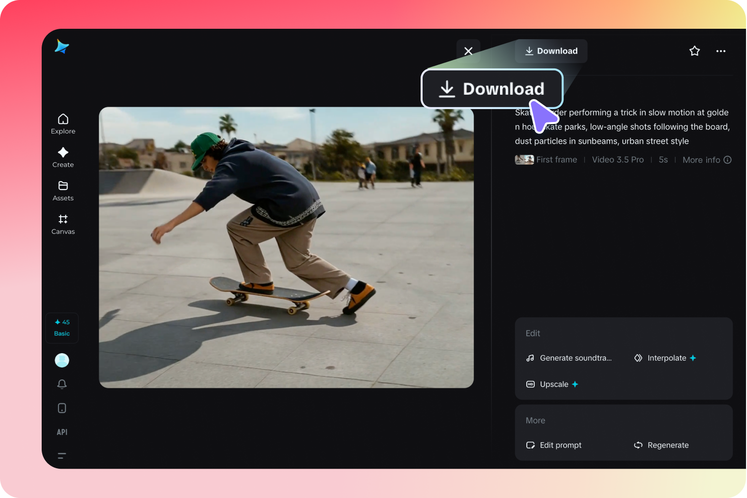 descarga video de IA