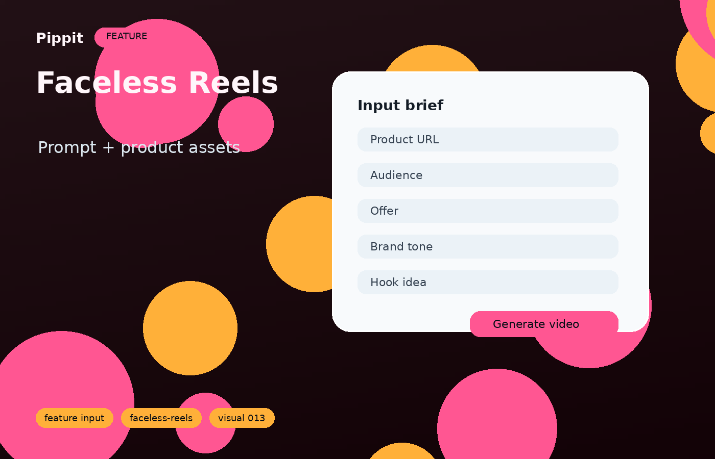Faceless Reels turn rough inputs into a ready video direction visual