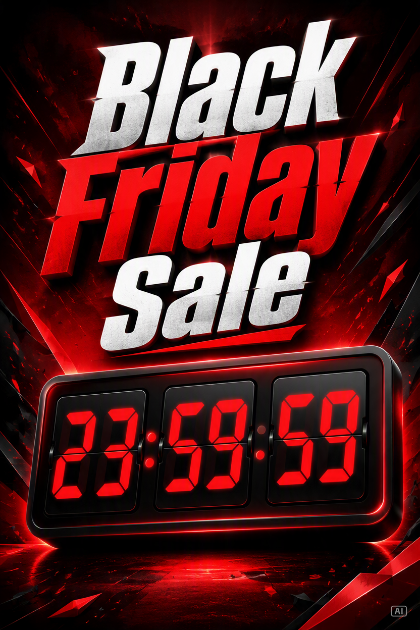 Black Friday flyer countdown image generated by Pippit