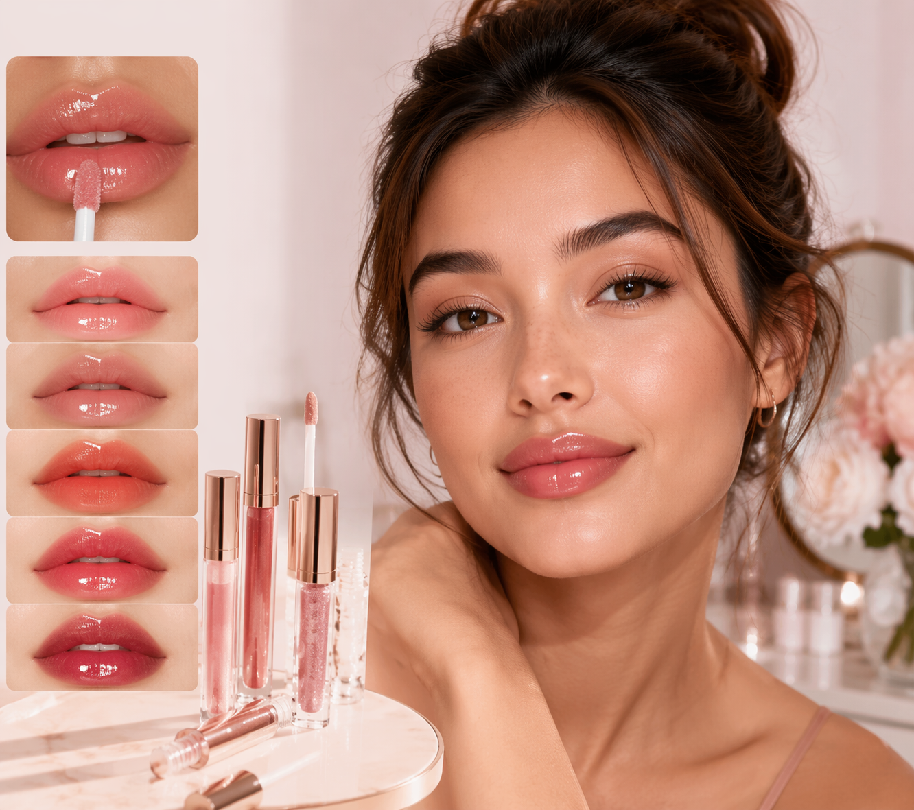 Virtueller Lipgloss von Dreamina, Probebeispiel 3: Berry Lip Gloss Style