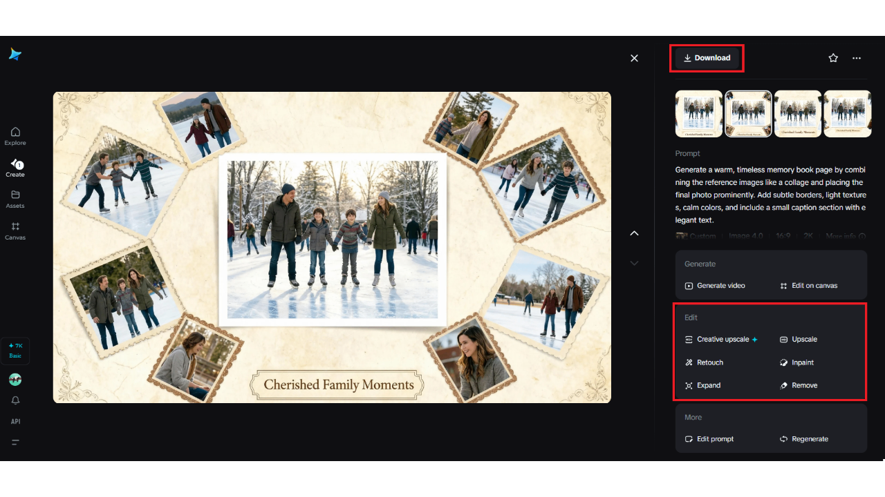 Refine your favorite result and save your design
