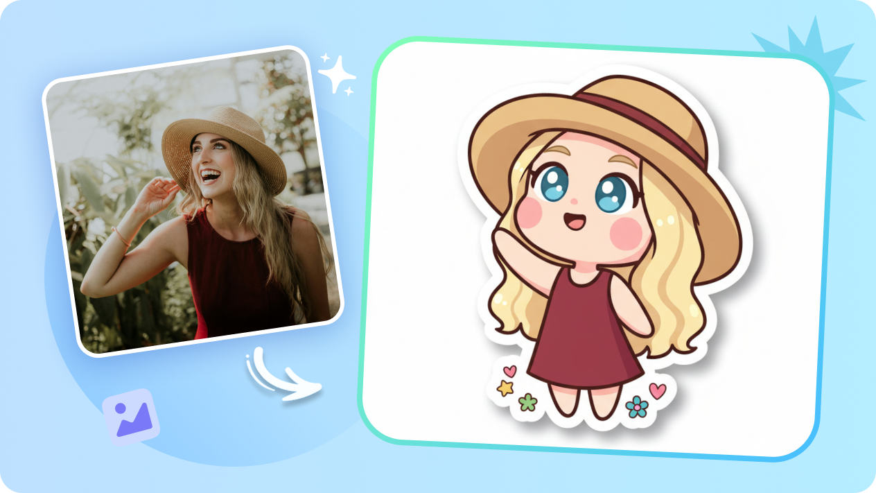 Transforme a foto em um adesivo personalizado online