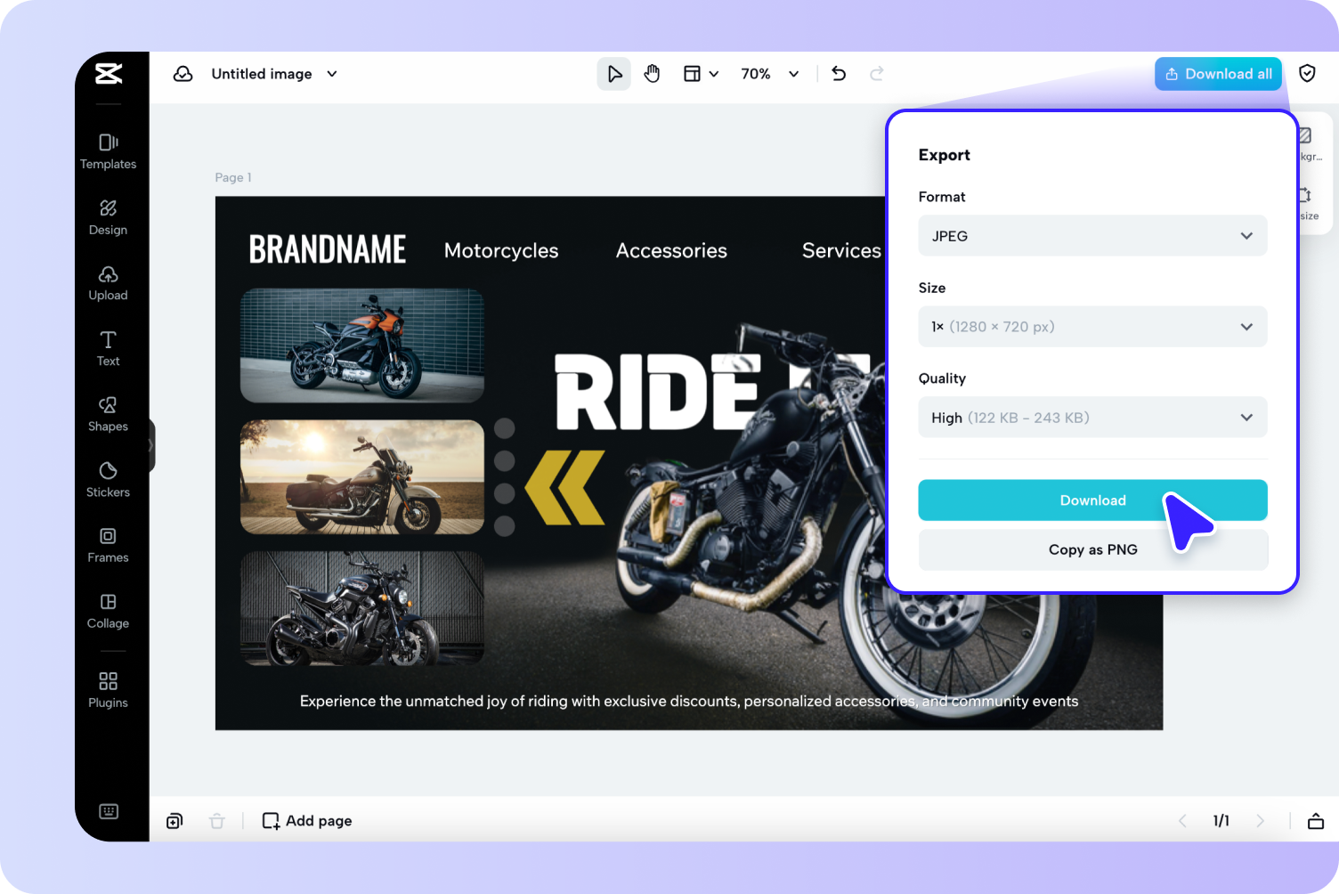 Download your website design