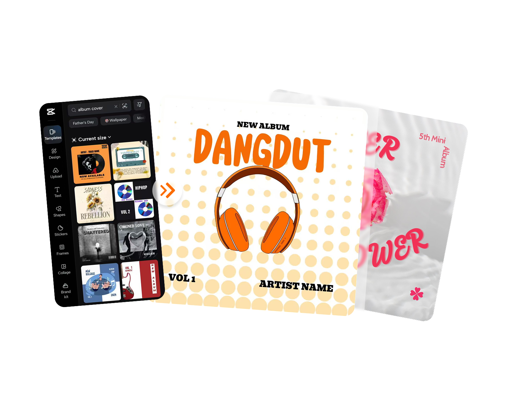 Free AI album cover creator CapCut