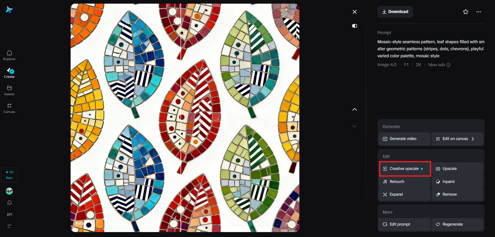 Fitur kelas atas kreatif di Dreamina