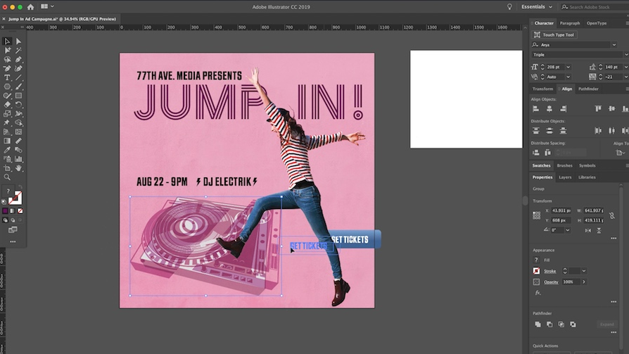 Werk uw ontwerpelementen op hun plaats