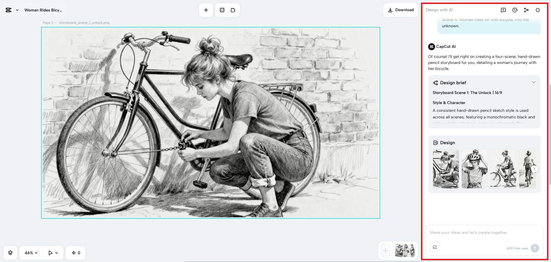 Pertajam desain storyboard Anda
