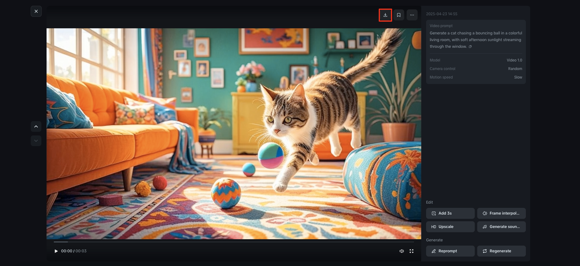 YouTube short with AI