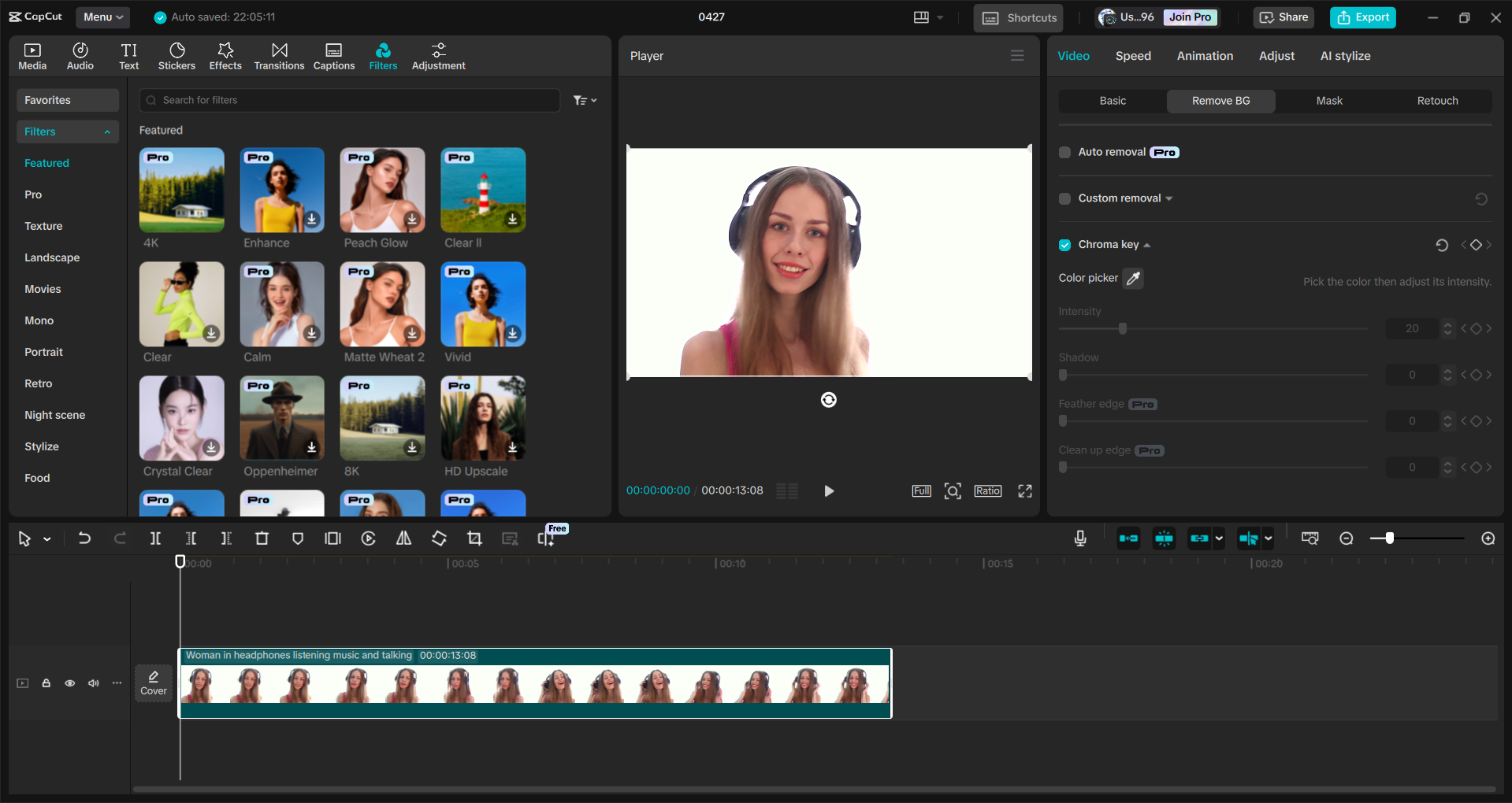 Interface of the CapCut desktop video editor - a quicker way to change video backgrounds