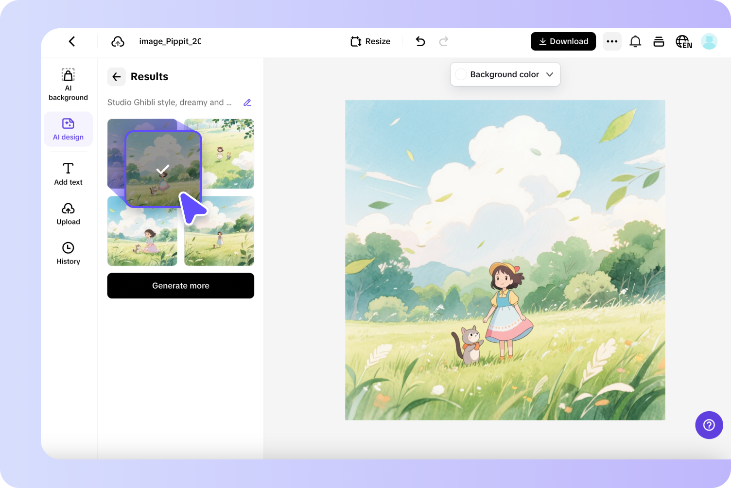 создавайте искусство в стиле Ghibli