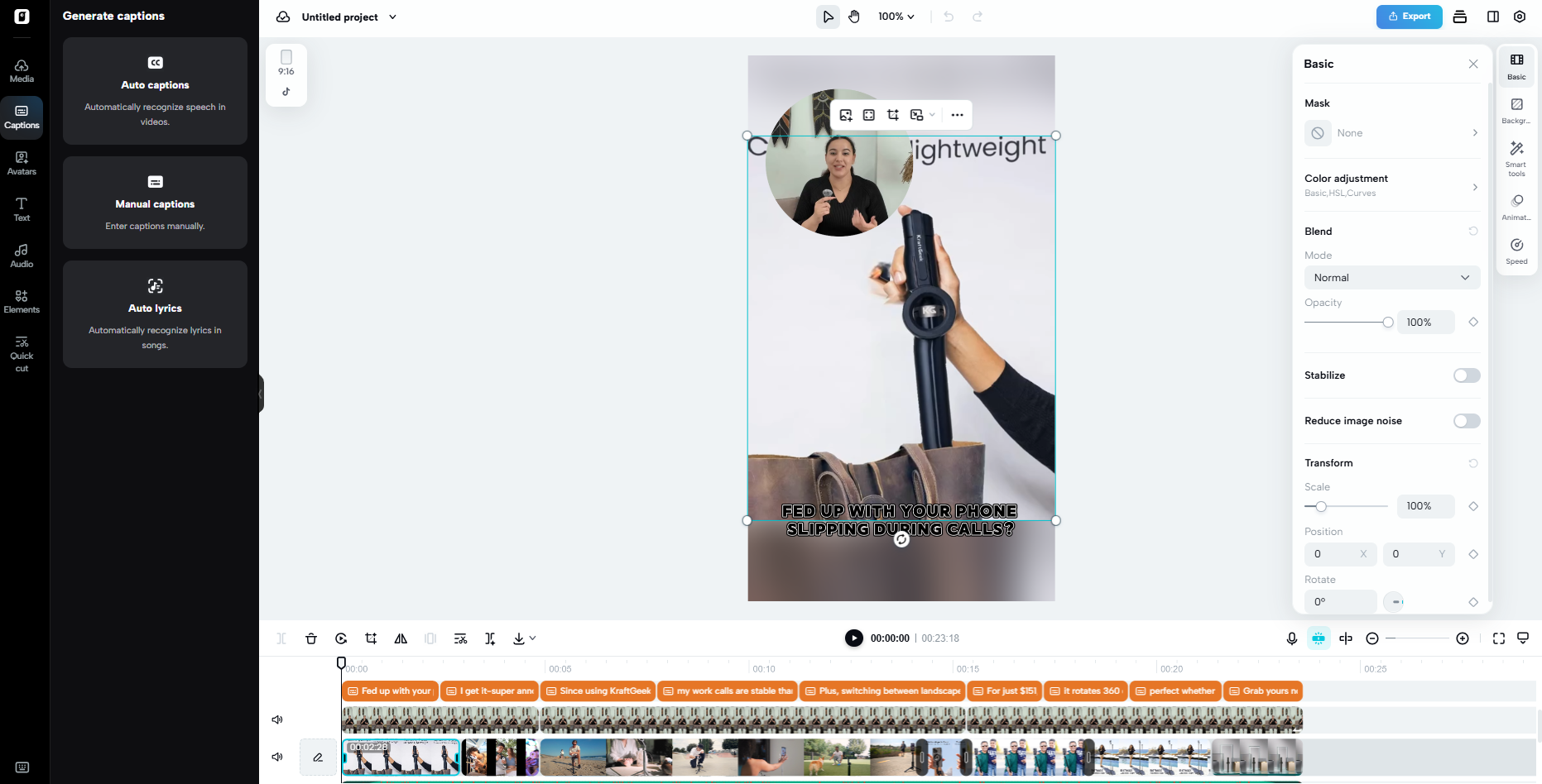 Powerful video and image editing tools