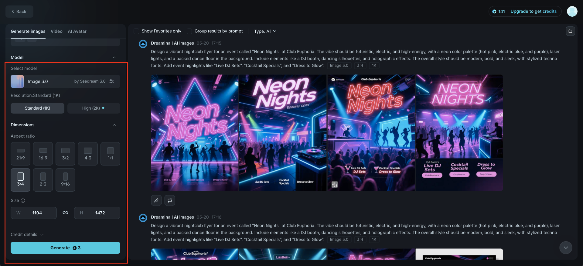 night club party flyer