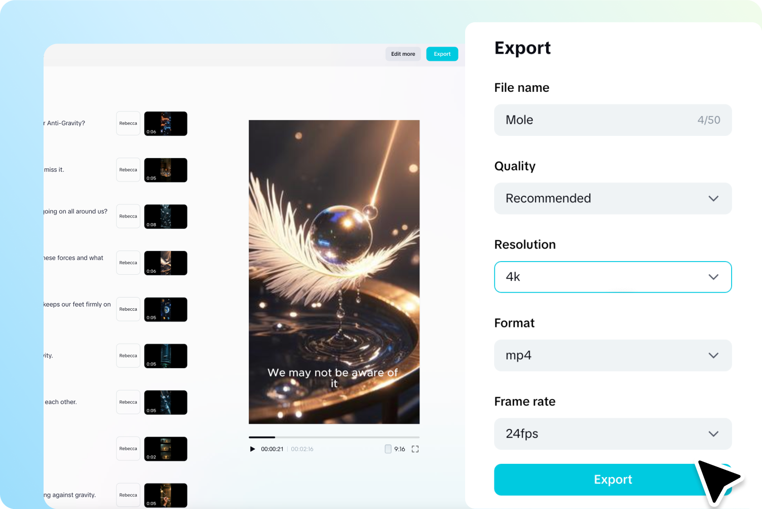 Generating the complete video script using CapCut Web's mind maps