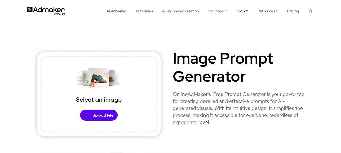 AdMaker landing page
