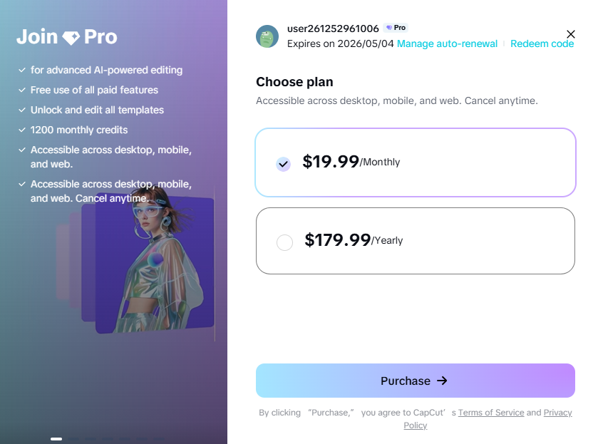 Privileged features of the Pro version