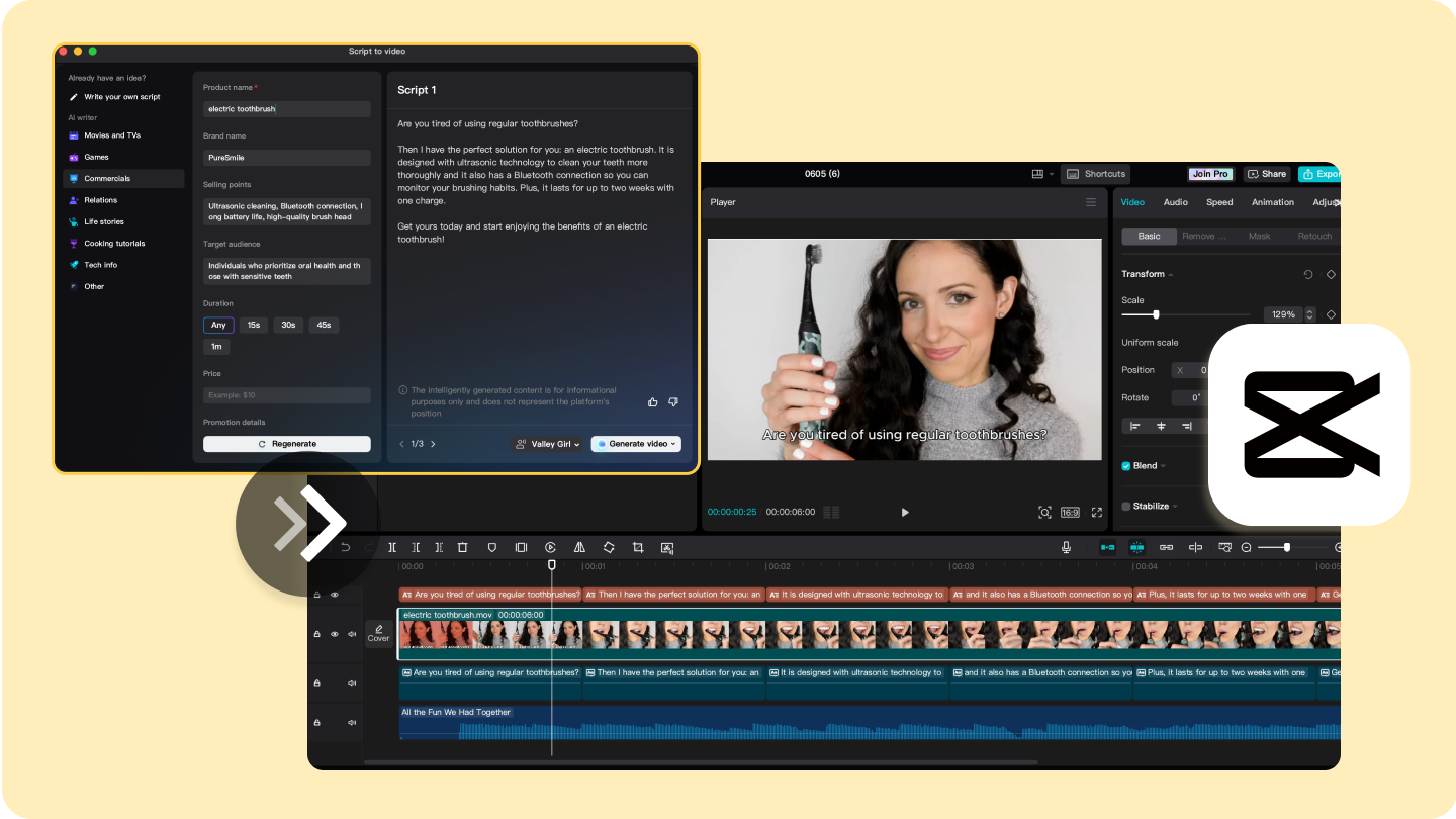 trình tạo video sản phẩm ai