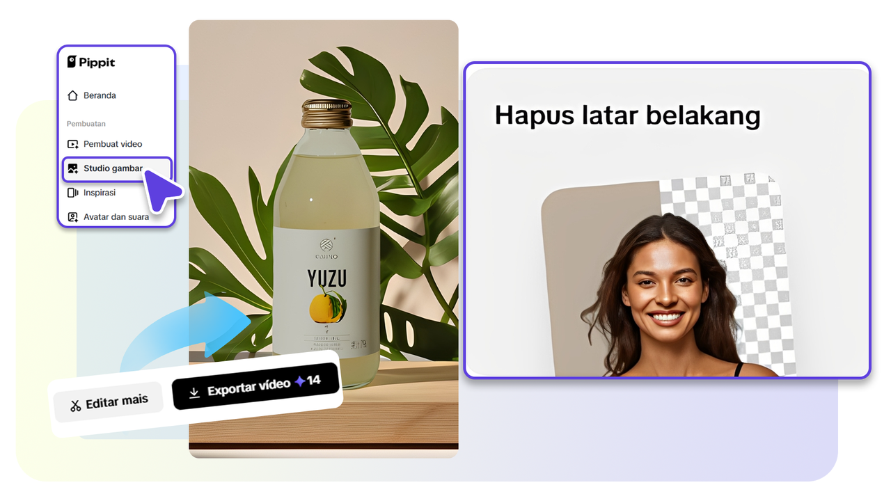 Buka editor latar belakang foto online AI di Pippit
