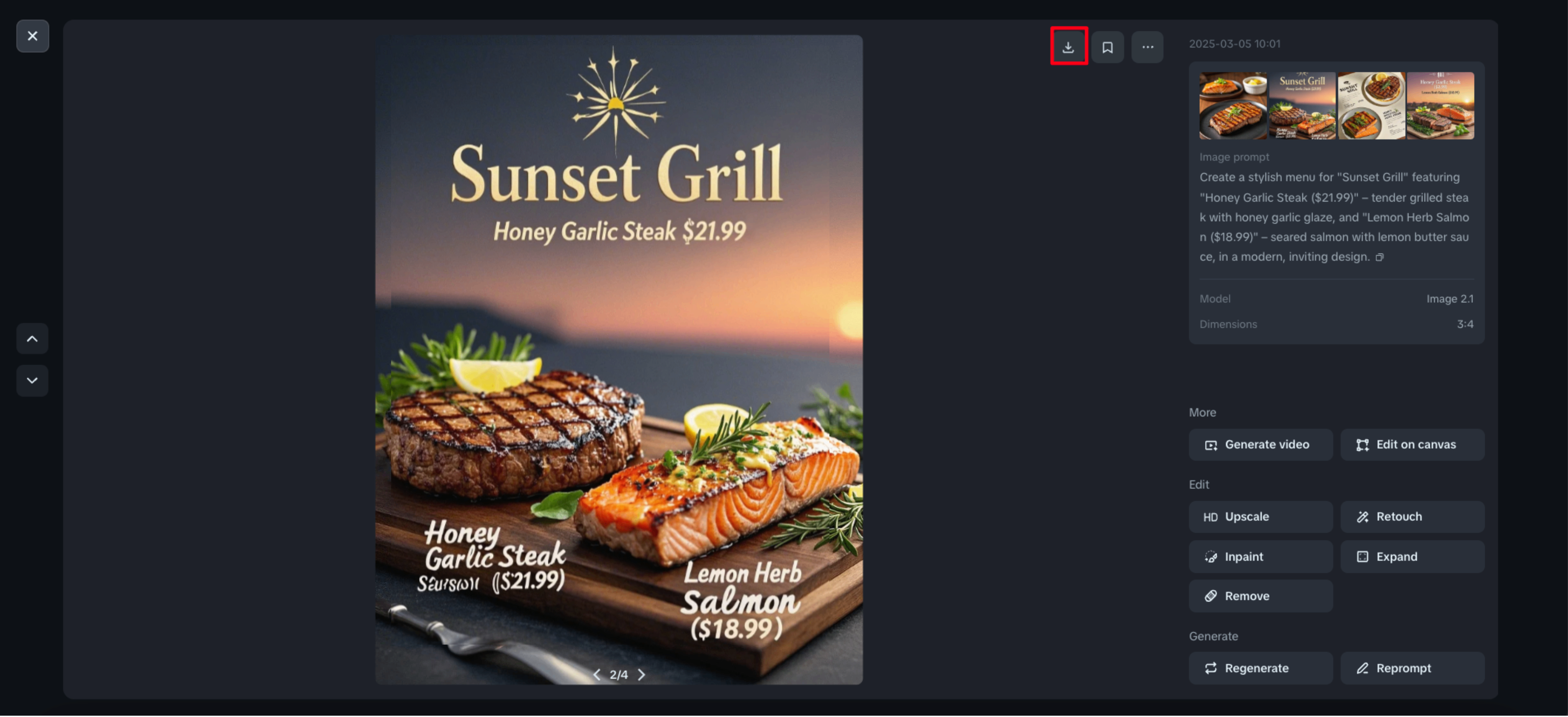 hoe maak je een food menu