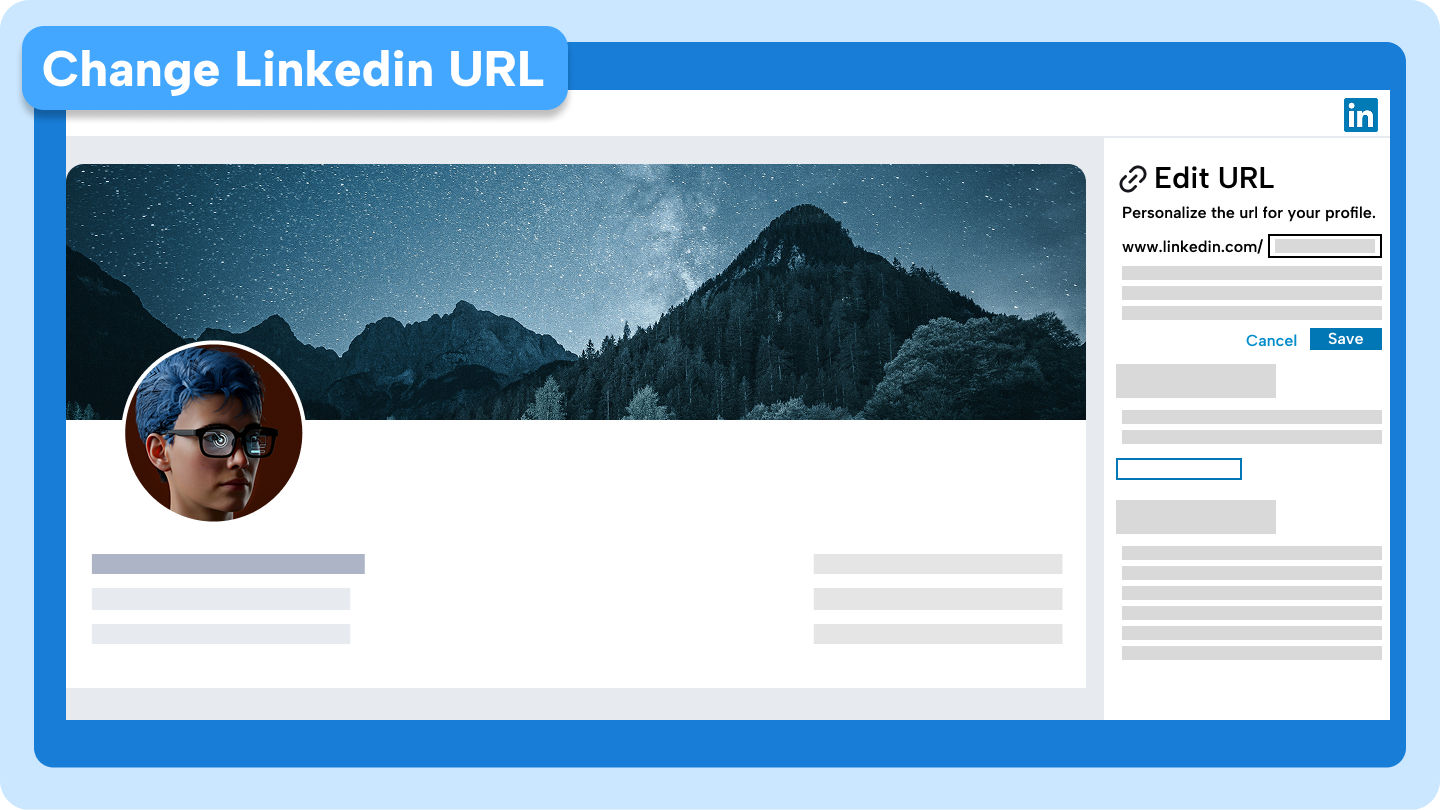 how to change linkedin url