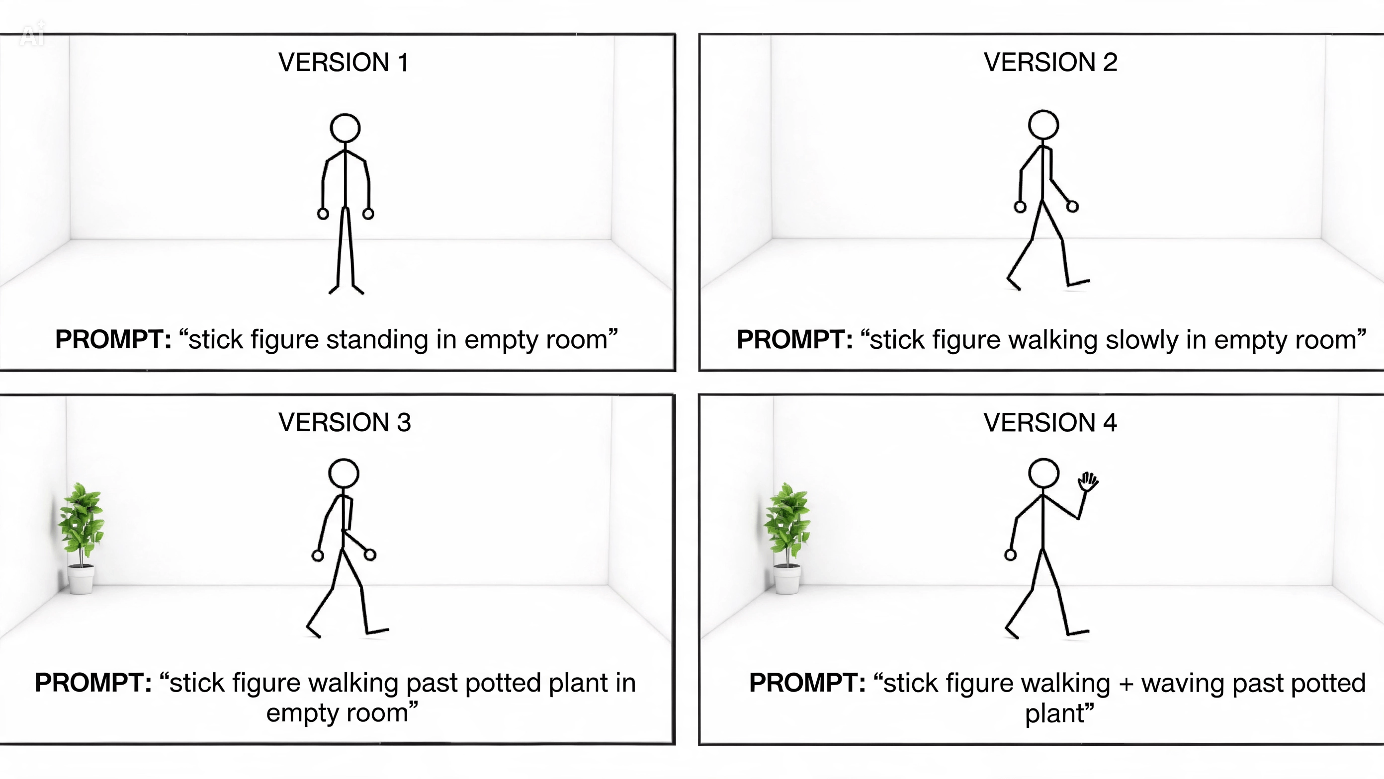 Refine prompt variations while keeping continuity