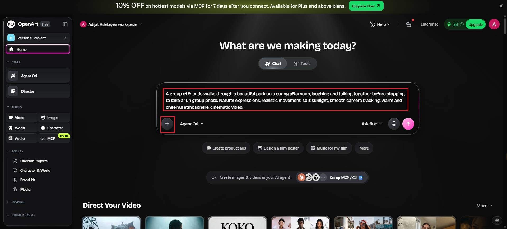 Add your prompt and references