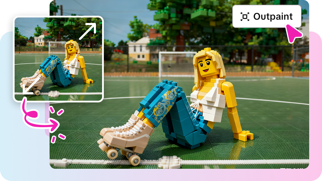 Editing LEGO minifigures in Pippit